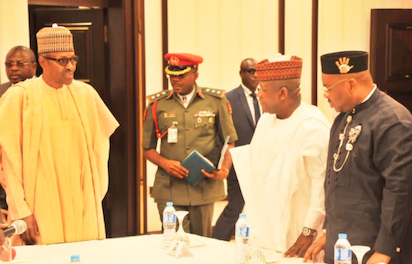 Read more about the article Buhari meets state Governors in Aso Rock
