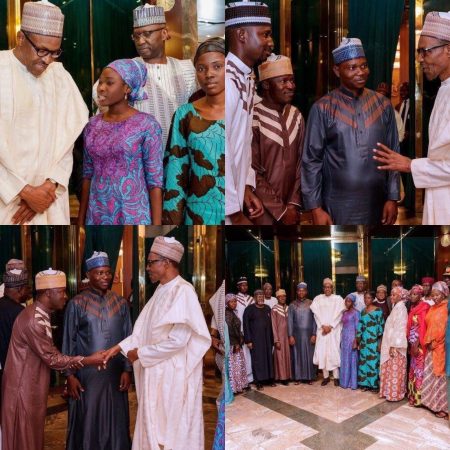 Read more about the article PMB meets 3 UNIMAID lectures & other women released from Boko Haram’s den [PHOTOS]