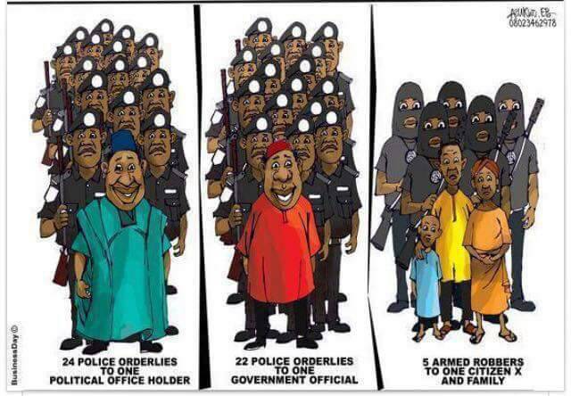 More than HALF of Nigeria policemen are attached to VIPs & unauthorized ...